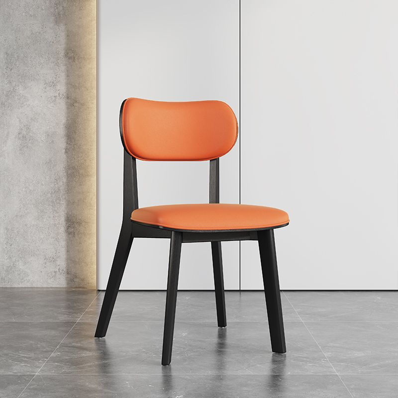 Modern Simple Side Chair Wooden Base Side Dining Chair for Home Use