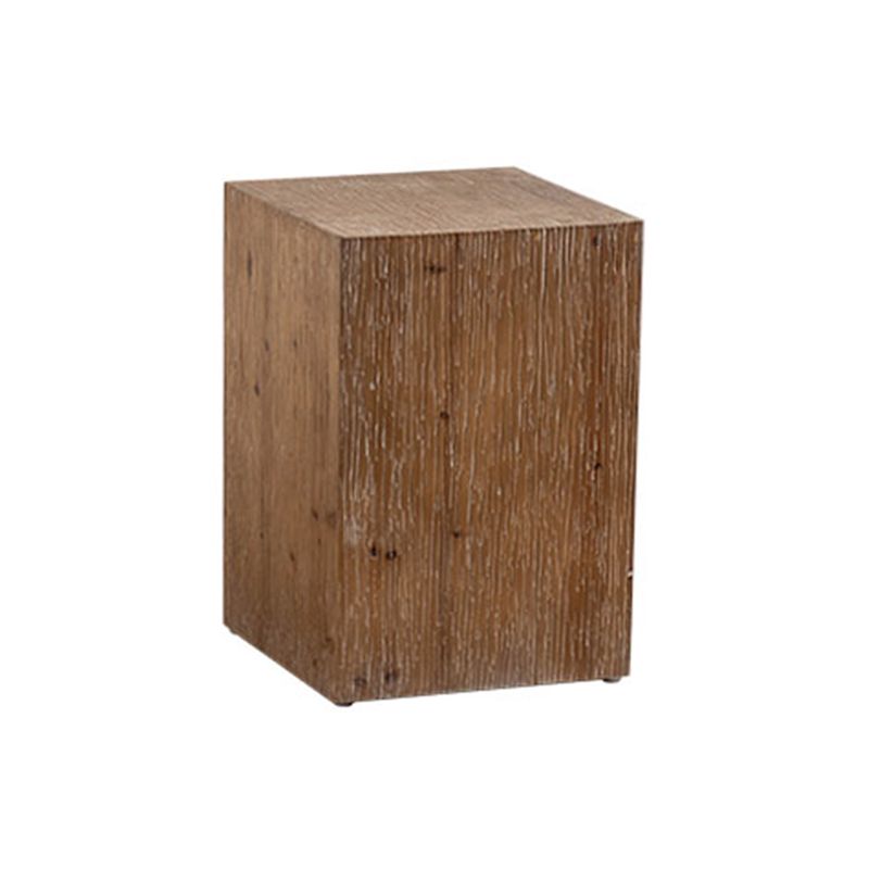 Tavolo laterale quadrato in stile country tavolino in legno solido naturale