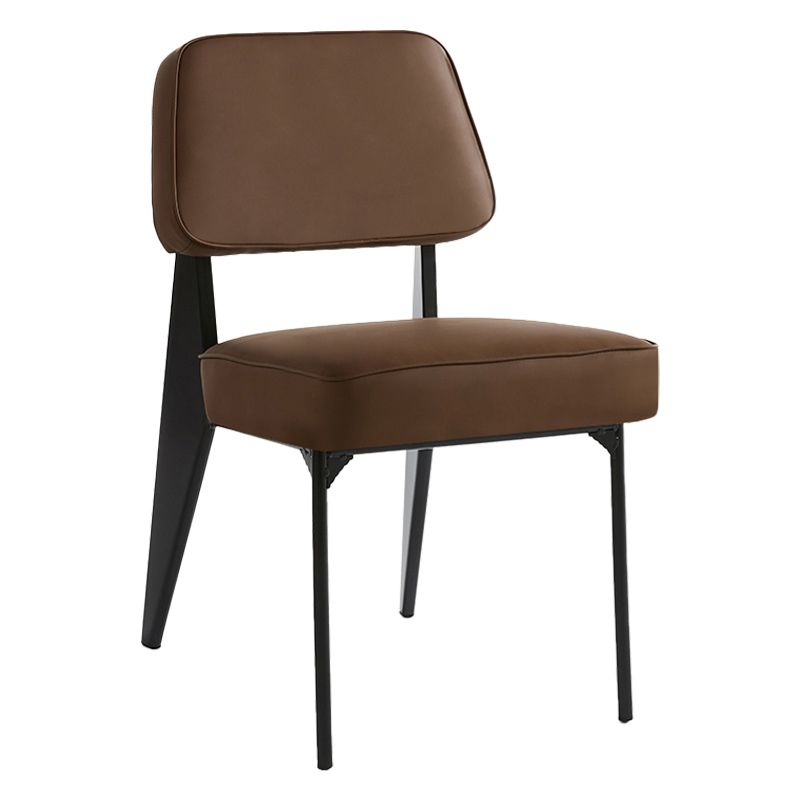 Industrial Armless Dining Chairs Open Back Upholstered Side Chair with Metal Legs Clearhalo ' kitchen&dining_furn' 'Dining Chairs' 'Dining Tables & Seating' 'dining_chair' 'furn' 'furn_dining_chair' 'Furniture' 'furniture_dining_chair' 'Kitchen & Dining Furniture' 'kitchen' 1200x1200_992b342c-5c65-40a8-8c56-8ba17895c617