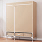 Contemporary Style Wardrobe Armoire Steel Frame Wardrobe Cabinet with Drawers