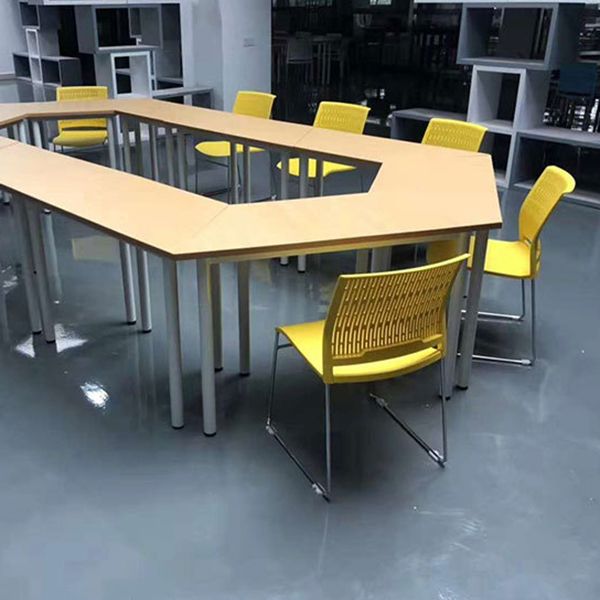 Chaise de bureau en plastique sans bras moderne, chaise de conférence sans roues