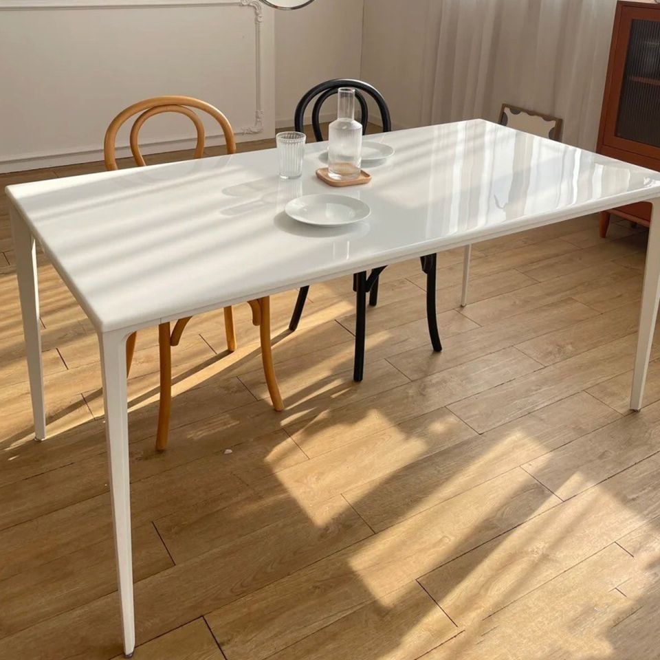Casual Rectangle Shape Standard Dining Table Sintered Stone Dining Table for Kitchen Clearhalo ' dining_table' 'Dining Tables & Seating' 'Dining Tables' 'furn' 'furn_dining_table' 'Furniture' 'furniture_dining_table' 'Kitchen & Dining Furniture' 'kitchen&dining_furn' 'kitchen' 'kitchen_dining_table' 1200x1200_9932e2bf-768e-41e6-8132-89ca7953fa28