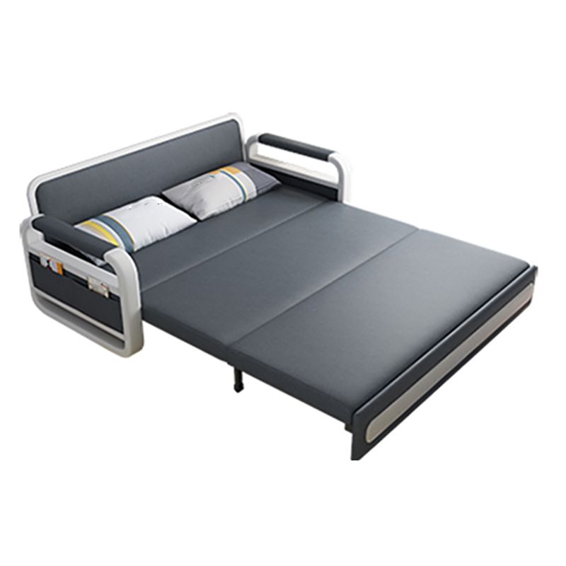 Tight Back Convertible Fabric Sofa Bed 33.46"H High Wear Resistance Square Arm Sofa Bed Clearhalo 'furn' 'furn_sofas' 'Furniture' 'furniture_sofas' 'kitchen' 'kitchen_sofas' 'Living Room Furniture' 'Sofa' 'sofas' 1200x1200_9933a0ba-94a5-4cb8-8b37-295452e3ff39