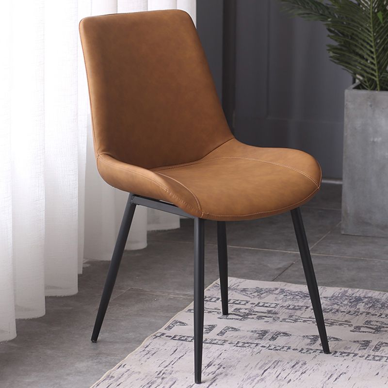 PU Leather Dining Chairs Industrial Style Arm Solid Back Dining Side Chairs Clearhalo 'Dining Chairs' 'Dining Tables & Seating' 'dining_chair' 'furn' 'furn_dining_chair' 'Furniture' 'Kitchen & Dining Furniture' 1200x1200_9933e3d4-e480-41fb-aa10-b73f6fc91af2