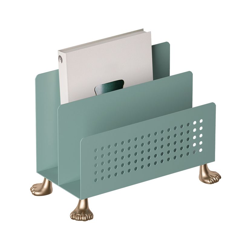 Metal Closed Back Bookshelf Contemporary Standard Bookcase with Shelves