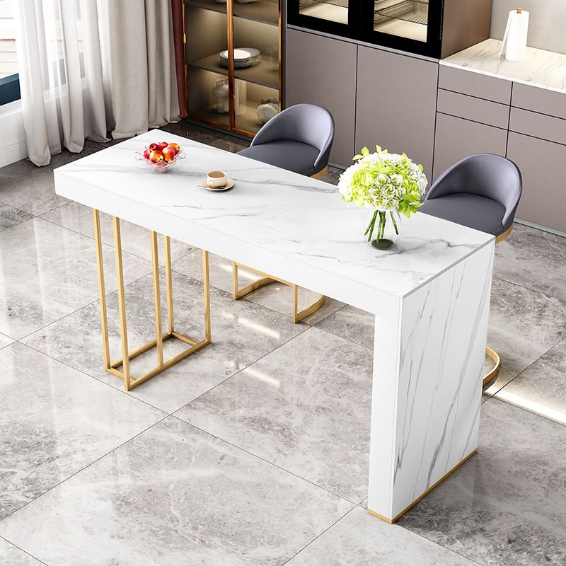 Rectangle Bistro Bar Table Sintered Stone Bar Table with Shelves Clearhalo 'Bar Furniture' 'Bar Tables' 'bar_tables' 'furn' 'furn_bar_tables' 'Furniture' 'Kitchen & Dining Furniture' 1200x1200_9934d296-2ae6-4cdc-817c-de2e4ab7e0f0