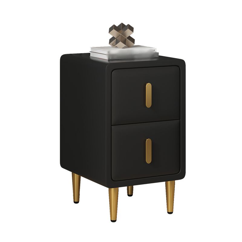 Modern 20'' Tall Bed Nightstand 2-Drawer Storage Faux Leather Legs Included Nightstand Clearhalo 'Bedroom Furniture' 'furn' 'furn_night_stand' 'Furniture' 'night_stand' 'Nightstands' 1200x1200_9935679a-afa6-49b8-90dd-36820d60adfa