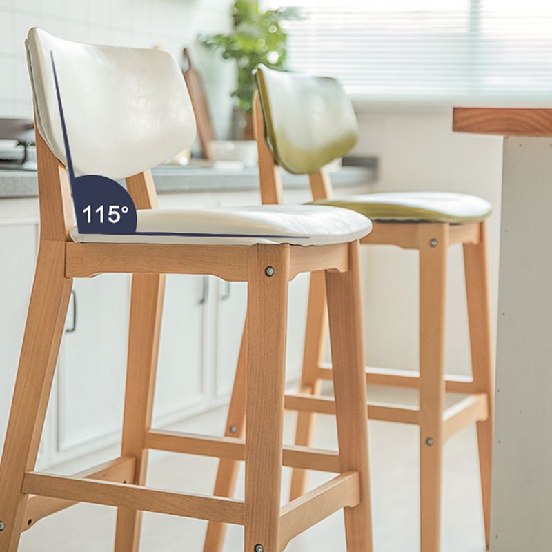 Scandinavia Style Bar-stool Wooden Legs Square Seat for Kitchen Bar Clearhalo 'Bar Furniture' 'Bar Stools' 'bar_stools' 'furniture_bar_stools' 'Kitchen & Dining Furniture' 'kitchen&dining_furn' 'kitchen' 'kitchen_furn' Furniture' 1200x1200_9935a238-018d-4af3-b842-ae853c1c4336