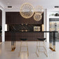 Black Metal Trestle Bistro Bar Desk Rectangle Indoor Contemporary Bar Stool Table Clearhalo 'Bar Furniture' 'Bar Tables' 'bar_tables' 'furn' 'furn_bar_tables' 'Furniture' 'furniture_bar_tables' 'Kitchen & Dining Furniture' 1200x1200_9935f52e-c607-47c6-a4e2-2e9f47ad859f
