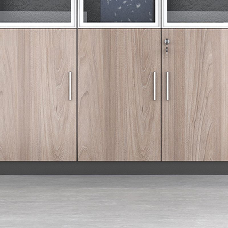 Gabinetti di file contemporanei Gabinet verticale in legno massiccio con ufficio chiave di blocco