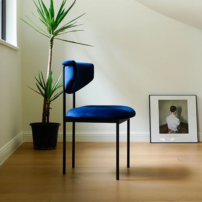 Nordic Armless Backrest Cushion Chair with Metal Legs for Dining Room Clearhalo 'Dining Chairs' 'Dining Tables & Seating' 'dining_chair' 'furn' 'furn_dining_chair' 'Furniture' 'Kitchen & Dining Furniture' 1200x1200_9938e190-2b34-4537-a9f4-dad4db6faf9b