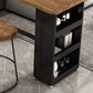 Contemporary Rectangular Bar Table Set 1/2/3 Pcs Solid Wood Bar Table and Stools Clearhalo 'Bar Furniture' 'furn' 'furn_home_bar_bar_sets' 'Furniture' 'Home Bars & Bar Sets' 'home_bar_bar_sets' 'Kitchen & Dining Furniture' 1200x1200_993956a1-22f6-401e-9061-f99538f47aef