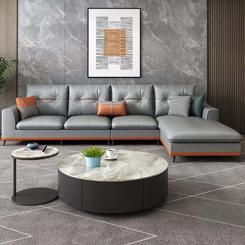 Tufted Modern Sloped Arm Sectional 5-seater Stain-resistant Sectional Clearhalo 'furn' 'furn_sectionals' 'Furniture' 'Living Room Furniture' 'Sectionals' 1200x1200_993b2658-86a0-4fa9-8bc5-11d26e88778b