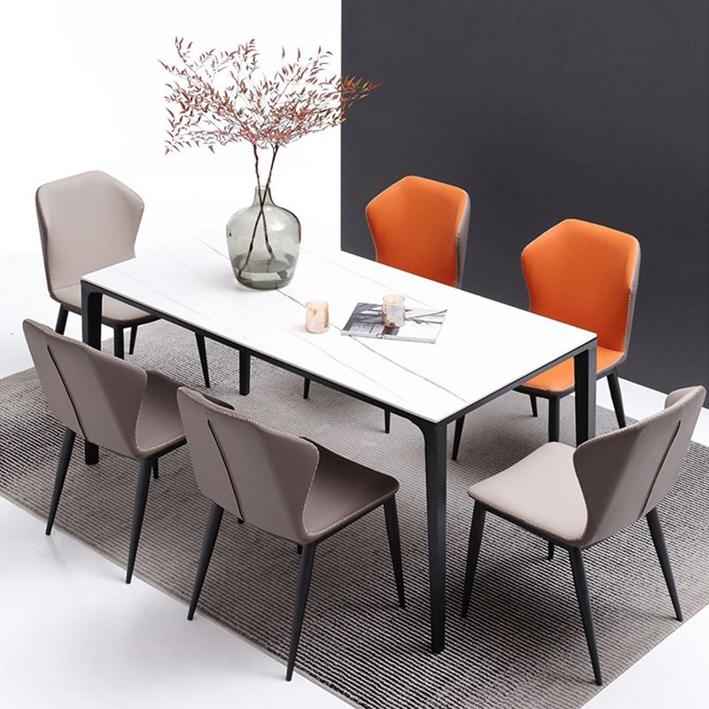 Industrial Style Wingback Dining Chairs Leather Dining Side Chairs for Kitchen (Set of 2) Clearhalo ' kitchen&dining_furn' 'Dining Chairs' 'Dining Tables & Seating' 'dining_chair' 'furn' 'furn_dining_chair' 'Furniture' 'furniture_dining_chair' 'Kitchen & Dining Furniture' 'kitchen' 1200x1200_993c4083-39da-44f0-b072-bd0460288ebd