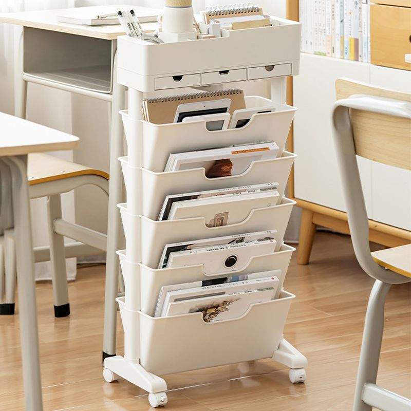 Contemporary Plastic Bookcase Standard Open Back Bookshelf for Office Clearhalo 'Bookcases' 'furn' 'furn_bookcases' 'Furniture' 'Office Furniture' 1200x1200_993dde11-3334-41cc-953d-836933fa5a3d