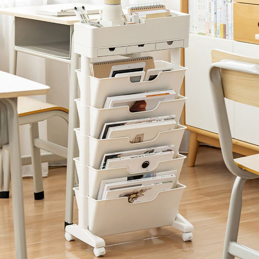 Contemporary Plastic Bookcase Standard Open Back Bookshelf for Office Clearhalo 'Bookcases' 'furn' 'furn_bookcases' 'Furniture' 'Office Furniture' 1200x1200_993dde11-3334-41cc-953d-836933fa5a3d