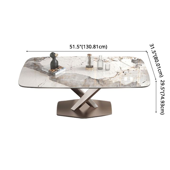 Modern Sintered Stone Dining Room Set with Rectangle Table and Metal Base Home Dining Set Clearhalo 'Dining Room Sets' 'Dining Tables & Seating' 'dining_room_set' 'furn' 'furn_dining_room_set' 'Furniture' 'furniture_dining_room_set' 'Kitchen & Dining Furniture' 'kitchen&dining_furn' 'kitchen' 1200x1200_994117ca-43b0-4507-b521-350301be466e