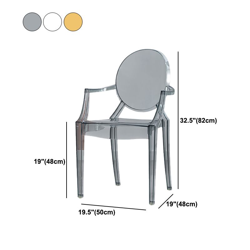 King Louis Back Chair Scandinavian Acryl Dining Kitchen Room fauteuil fauteuil