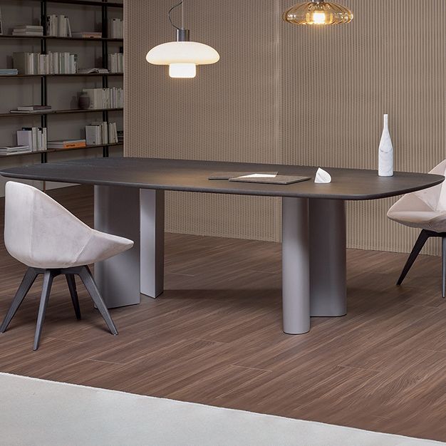Solid Wood Contemporary Oval Dining Table Solid Wood Top Table for Dining Room Clearhalo ' dining_table' 'Dining Tables & Seating' 'Dining Tables' 'furn' 'furn_dining_table' 'Furniture' 'furniture_dining_table' 'Kitchen & Dining Furniture' 'kitchen&dining_furn' 'kitchen' 'kitchen_dining_table' 1200x1200_99422f0f-0d24-4720-92e2-c053e8d60128