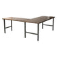 Brown and Black Writing Desk Industrial H-Shape Office Desk Pine Clearhalo 'furn' 'furn_office_desk' 'Furniture' 'Office Desks' 'Office Furniture' 'office_desk' 1200x1200_994239a8-9705-4b26-af5c-1ed2618430f1