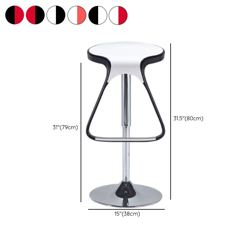 Taburete de plástico para mostrador, taburete de bar moderno de altura ajustable con reposapiés