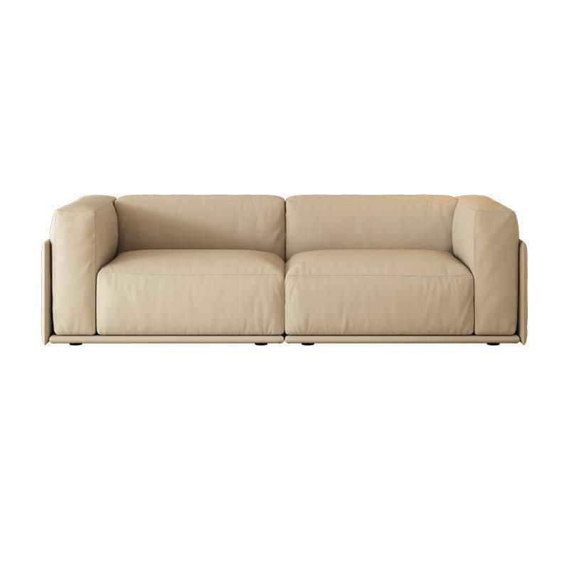 Faux Leather Tuxedo Arm Standard Sofa Contemporary Cushions Settee Clearhalo 'furn' 'furn_sofas' 'Furniture' 'Living Room Furniture' 'Sofa' 'sofas' 1200x1200_994398d5-caf3-4f41-a864-b3bf9a03ed46