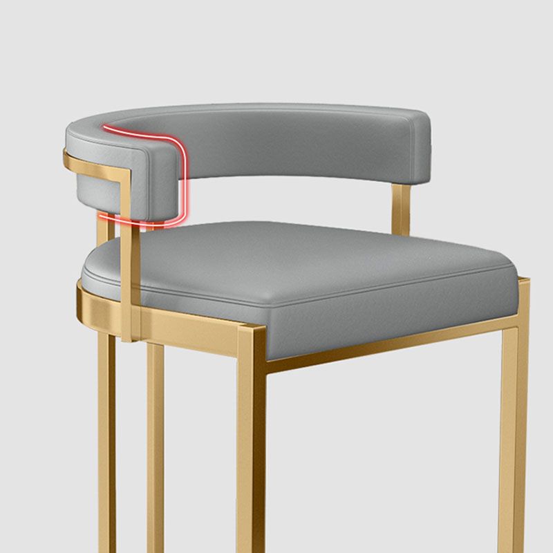 Glam Jewelry Shop Footrest Stool Matte Finish PU Leather Barstool Clearhalo 'Bar Furniture' 'Bar Stools' 'bar_stools' 'furn' 'furn_bar_stools' 'Furniture' 'furniture_bar_stools' 'Kitchen & Dining Furniture' 1200x1200_9943b0b4-75c9-433f-8e18-f2c8560324db