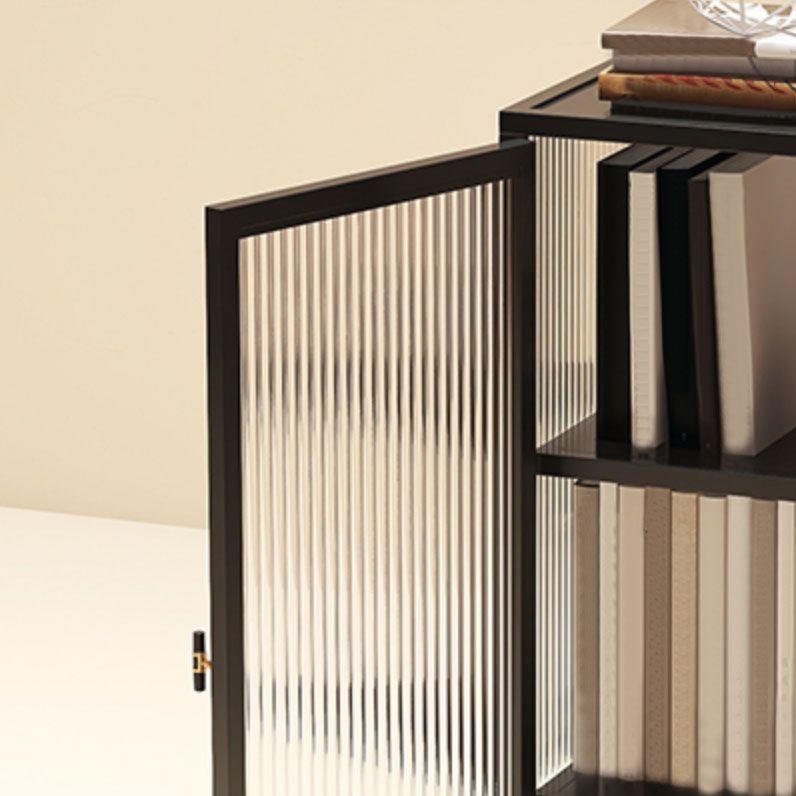 Mobile contemporaneo porte in vetro mobile in metallo con porte