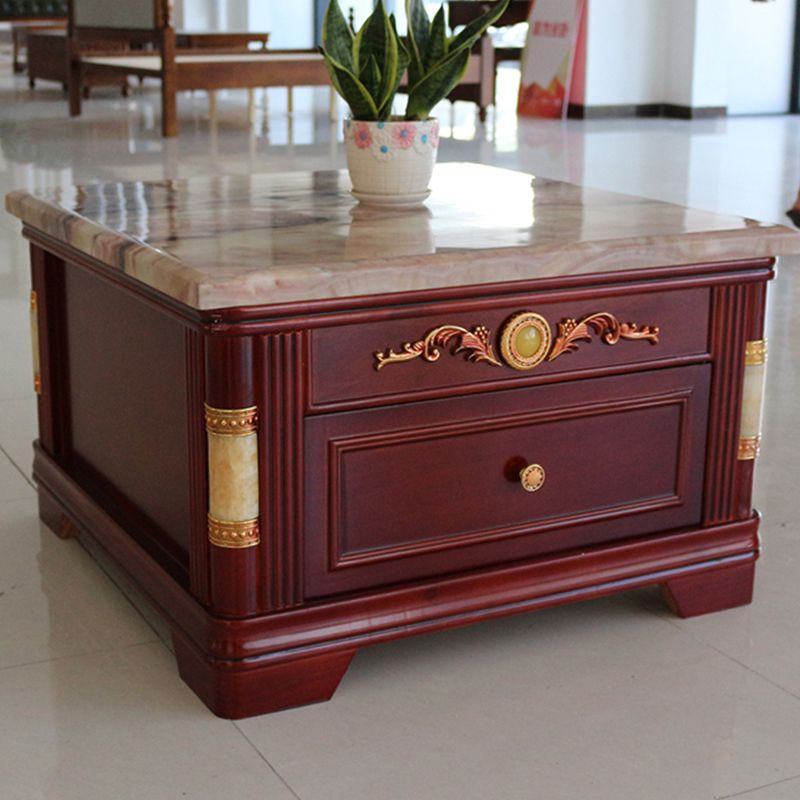 Square End Table with Drawer Traditional Sofa Side End Table for Living Room Clearhalo 'Coffee & Accent Tables' 'End & Side Tables' 'end_side_table' 'end_side_tables' 'furn' 'furn_end_side_tables' 'Furniture' 'furniture_end_side_table' 'Living Room Furniture' 1200x1200_9946f202-e99d-4bee-9459-a37d74357a05