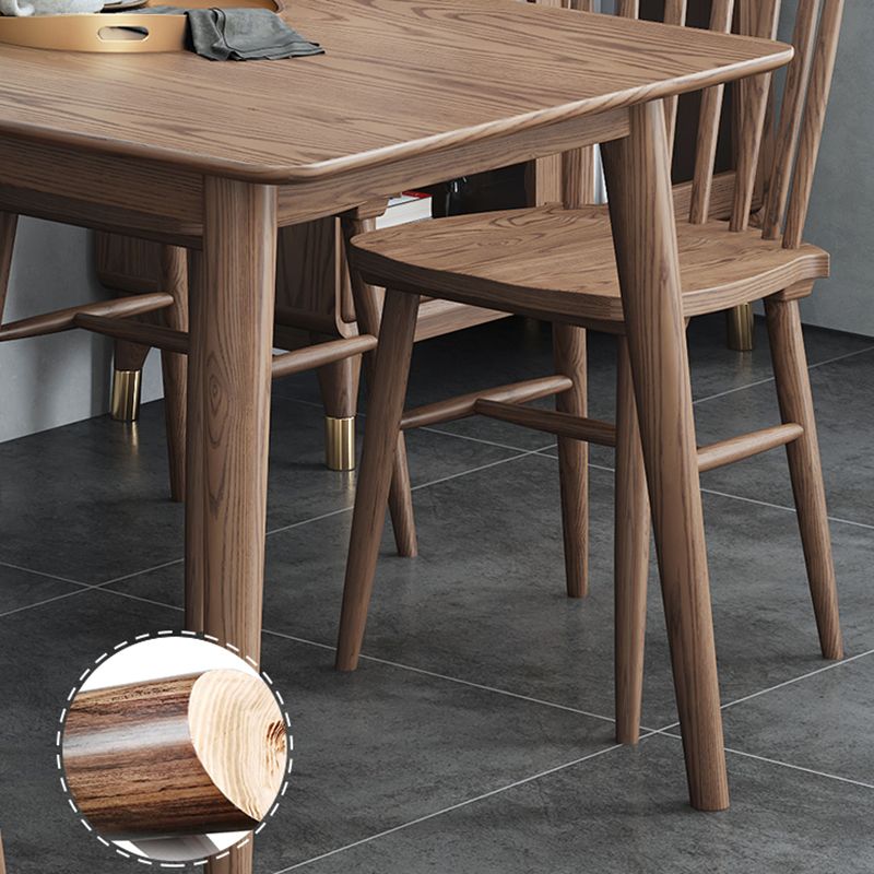 Modern Brown Dining Table Rectangle Solid Wood Dining Table with 4 Legs Clearhalo ' dining_table' 'Dining Tables & Seating' 'Dining Tables' 'furn' 'furn_dining_table' 'Furniture' 'furniture_dining_table' 'Kitchen & Dining Furniture' 'kitchen&dining_furn' 'kitchen' 'kitchen_dining_table' 1200x1200_9947726d-045b-46e4-930a-dfc45a0ee748