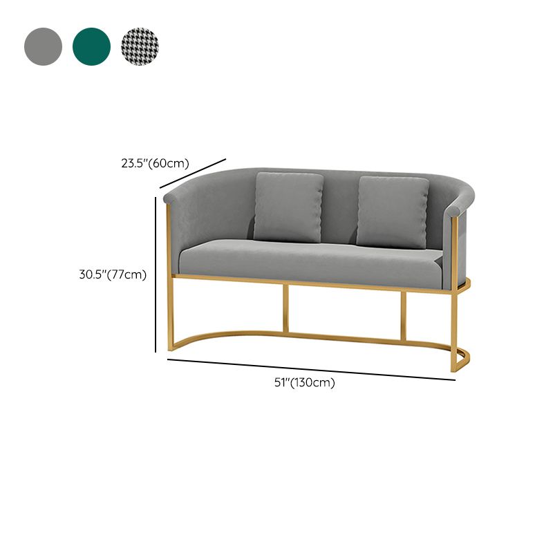 Scandinavian Velvet Pillow Back Sofa for Living Room with Tuxedo Arm Clearhalo 'furn' 'furn_sofas' 'Furniture' 'Living Room Furniture' 'Sofa' 'sofas' 1200x1200_99487231-2ed5-4c18-82b4-62bb4e8236b4