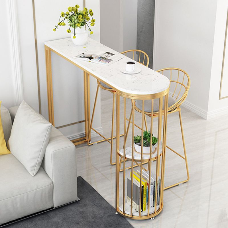 Tavolo da bancone in pietra rettangolare Glam Set tavolo da bar da 1/3 pezzi per soggiorno