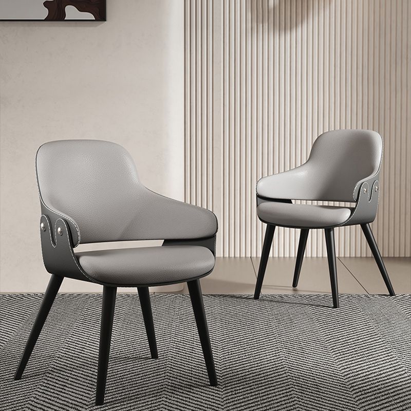 Home Faux Leather Dining Chairs Black Legs Dining Room Chair Clearhalo 'Dining Chairs' 'Dining Tables & Seating' 'dining_chair' 'furn' 'furn_dining_chair' 'Furniture' 'Kitchen & Dining Furniture' 1200x1200_994acb41-a4d6-4156-8a1e-169445b9e4ed