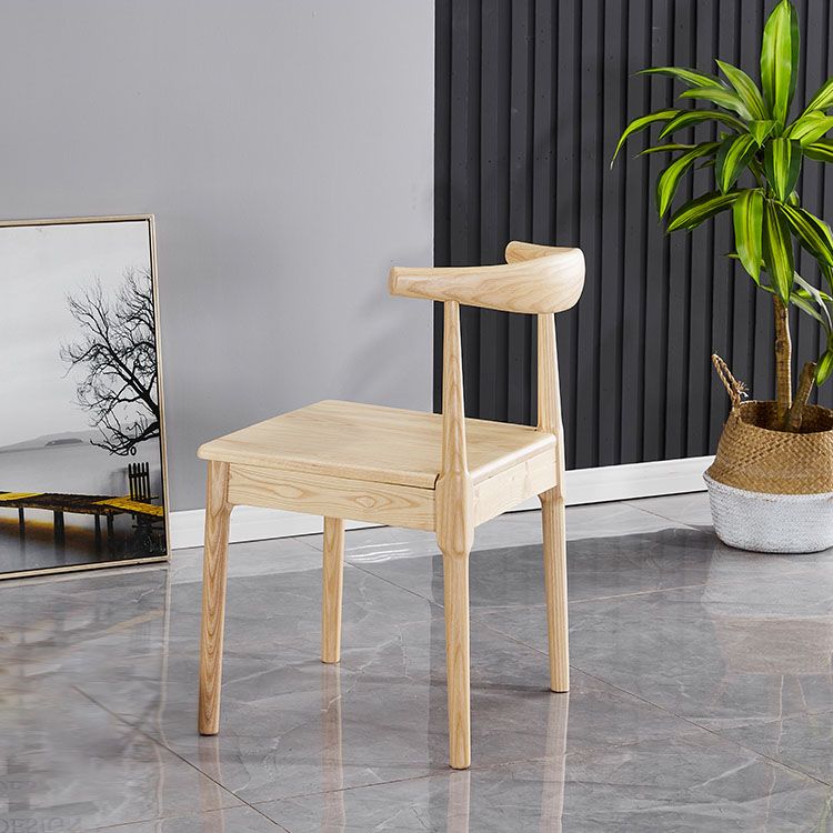 Glam Wood Chair Open Back Dining Side Chair for Dining Room 16.5"x16.9"x30" Clearhalo 'Dining Chairs' 'Dining Tables & Seating' 'dining_chair' 'furn' 'furn_dining_chair' 'Furniture' 'furniture_dining_chair' 'Kitchen & Dining Furniture' 1200x1200_994c77ea-cf62-4aac-b9bc-737cf952cb91