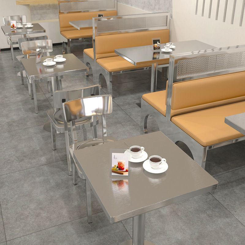 Industrial Stainless Steel Dining Table Metal Base Table for Dinning Room Clearhalo ' dining_table' 'Dining Tables & Seating' 'Dining Tables' 'furn' 'furn_dining_table' 'Furniture' 'furniture_dining_table' 'Kitchen & Dining Furniture' 'kitchen&dining_furn' 'kitchen' 'kitchen_dining_table' 1200x1200_994e9c2c-e283-462f-9a30-17bf252f12ad