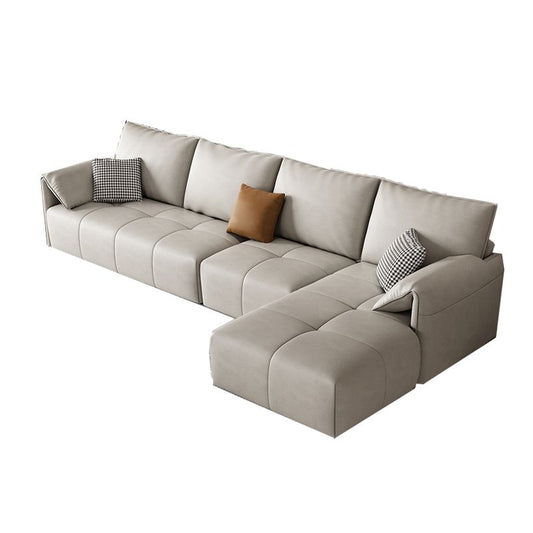 Contemporary Pillow Top Arm Faux Leather Living Room Pillows Sofa Bed