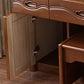 16.92" Wide Makeup Table with 2 Drawers Brown Vanity Tables with Mirror