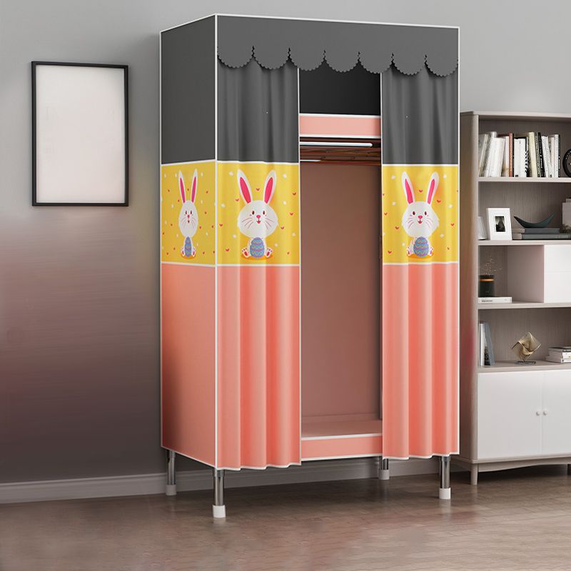 Modern Style Wardrobe Metal 1-Door Wardrobe Closet for Bedroom Clearhalo 'Armoires & Wardrobes' 'armoires_wardrobes' 'Bedroom Furniture' 'furn' 'furn_armoires_wardrobes' 'Furniture' 1200x1200_9951bcd6-bafd-418c-8cac-0071b25f2c8b