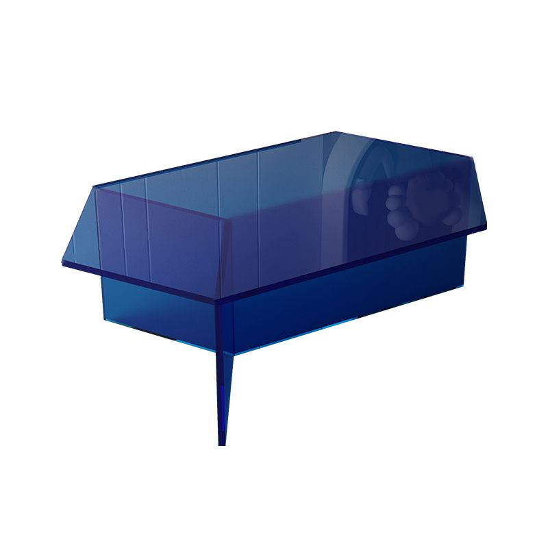 Mesa de centro transparente de acrílico, mesa de cóctel moderna para sala de estar