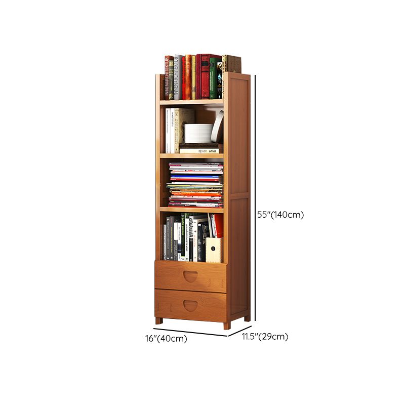 Closed Back Bamboo Bookshelf Contemporary Vertical Bookcase for Home Clearhalo 'Bookcases' 'furn' 'furn_bookcases' 'Furniture' 'Office Furniture' 1200x1200_99535ebf-8ebb-489e-9ae9-534349692def