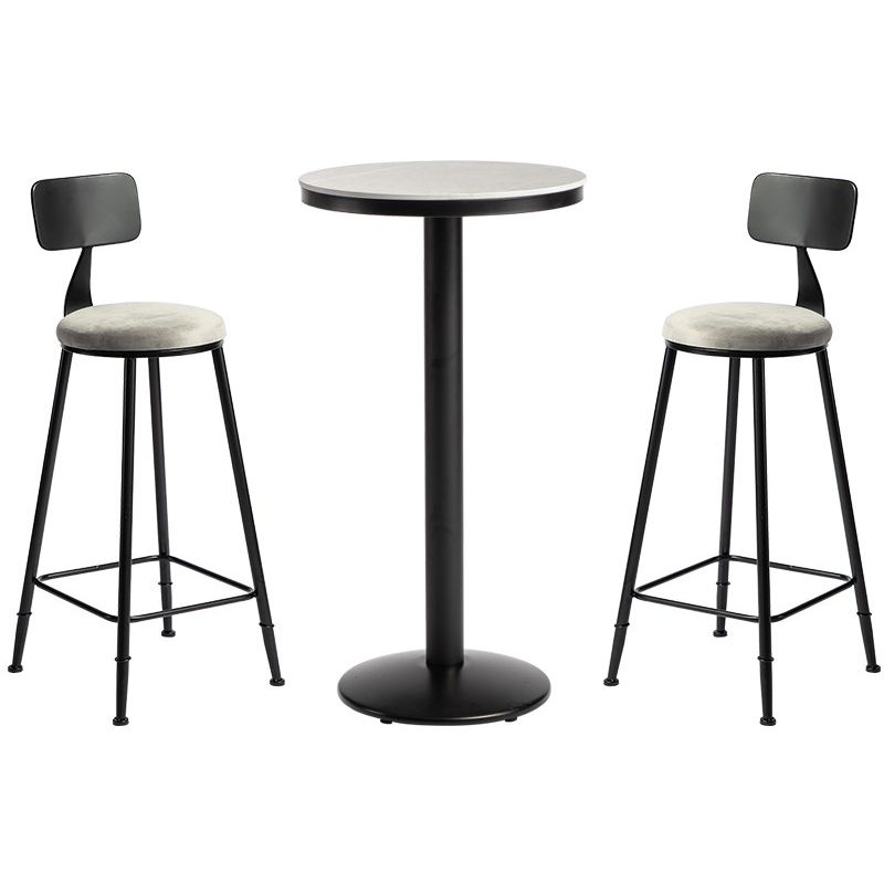 Industrielles 1/2/3-teiliges rundes Bartisch-Set aus Sinterstein-Bistro-Set für den Heimgebrauch