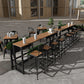 Industrial Bar Table Set 1/2/5 Pcs Rectangular Bar Table and Stools Clearhalo 'Bar Furniture' 'furn' 'furn_home_bar_bar_sets' 'Furniture' 'Home Bars & Bar Sets' 'home_bar_bar_sets' 'Kitchen & Dining Furniture' 1200x1200_9954e858-38fa-456f-a91f-abb4de42e527