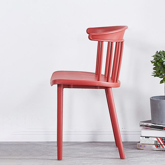 Plastic Scandinavian Side Chair Windsor Back Indoor-Outdoor Chair Clearhalo 'Dining Chairs' 'Dining Tables & Seating' 'dining_chair' 'furn' 'furn_dining_chair' 'Furniture' 'furniture_dining_chair' 'Kitchen & Dining Furniture' 1200x1200_9955e39b-41c5-4542-8200-d18477704985