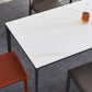 Mesa de comedor de piedra rectangular muebles modernos de 4 patas en acabado mate para interiores