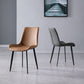 Silla lateral de cuero de casa contemporánea silla de comedor sólido de acabado mate
