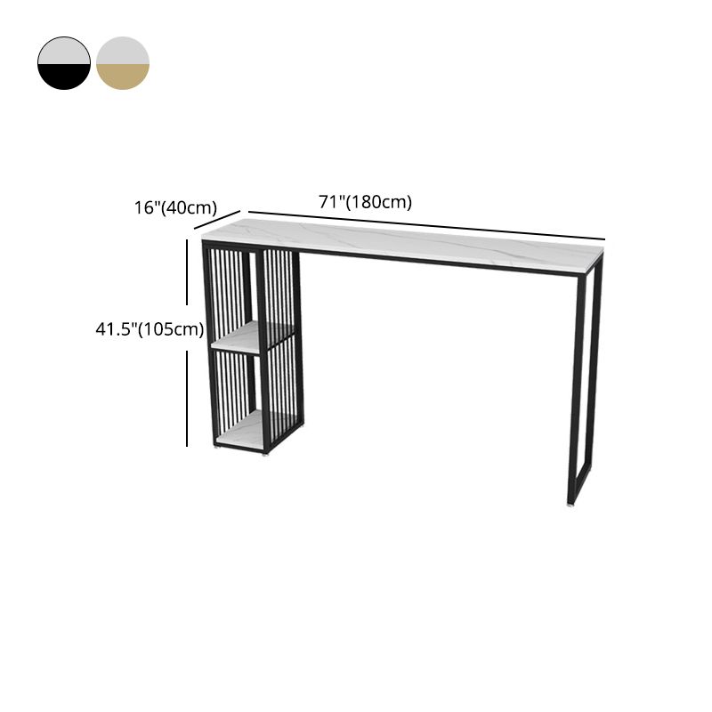 Contemporary Sintered Stone Table Rectangle Bar Counter Table for Home Clearhalo 'Bar Furniture' 'Bar Tables' 'bar_tables' 'furn' 'furn_bar_tables' 'Furniture' 'furniture_bar_tables' 'Kitchen & Dining Furniture' 1200x1200_9959da85-3ed8-400d-94f2-9f054f006be7