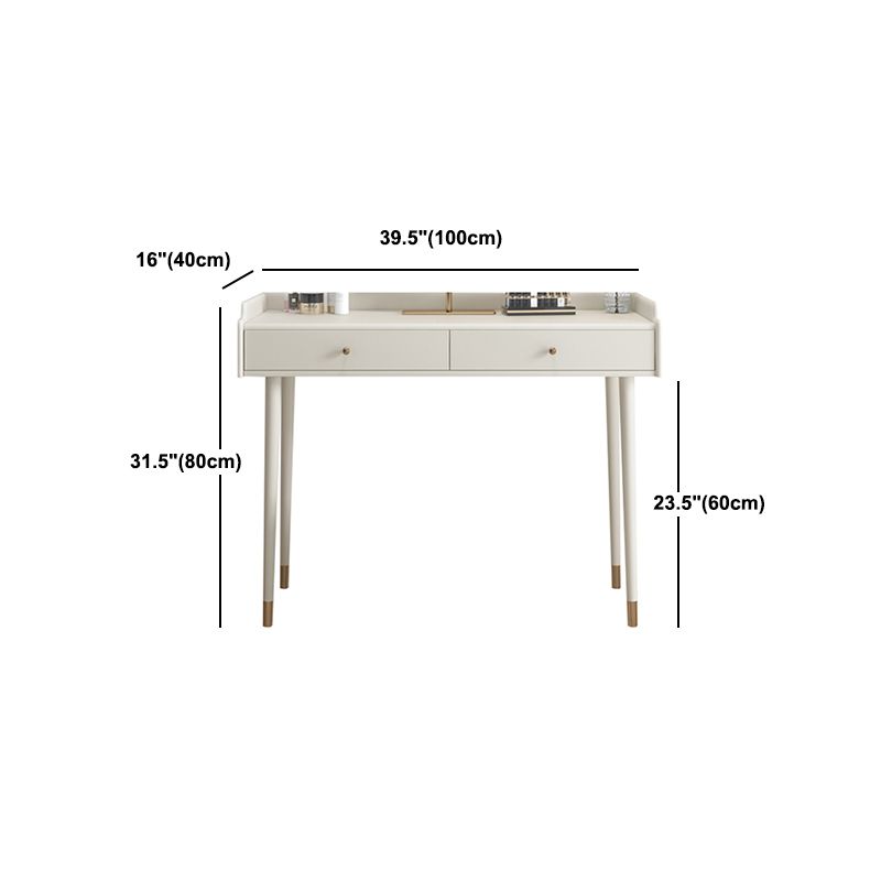 Bedroom Contemporary Storage Box 2-Drawer Cream Vanity Dressing Table Clearhalo 'Bedroom Furniture' 'furn' 'furn_makeup_vanities' 'Furniture' 'Makeup Vanities' 'makeup_vanities' 1200x1200_9959ec33-367d-4e93-bd19-dad8ad94398e