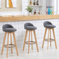 Modern Rotatable Backrest Counter Stool Wood Cafe Bar Stool with Pedal and Cushion Clearhalo 'Bar Furniture' 'Bar Stools' 'bar_stools' 'furn' 'furn_bar_stools' 'furniture_bar_stools' 'Kitchen & Dining Furniture' 'kitchen&dining_furn' 'kitchen' 'kitchen_furn' Furniture' 1200x1200_9959fdf6-9093-4665-b7fa-d5e1c05dcbd1