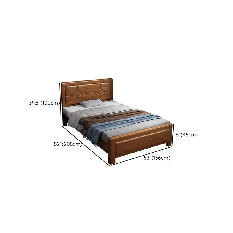 Cabecero de madera maciza Cama estándar Cama rectangular con patas personalizadas