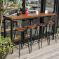 Rectangle Bar Pub Table Set 1/5 Pcs Iron Frame Bar Table and Stools Clearhalo 'Bar Furniture' 'furn' 'furn_home_bar_bar_sets' 'Furniture' 'Home Bars & Bar Sets' 'home_bar_bar_sets' 'Kitchen & Dining Furniture' 1200x1200_995ad20a-6980-475b-8594-a183c886f976